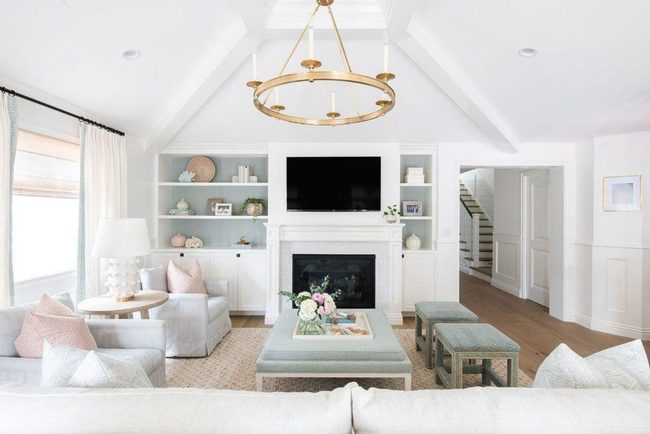 Wallpaper-Backed Shelves Style Statement
