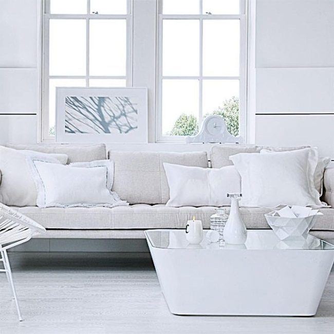 Sunlit White Living Room Simplicity