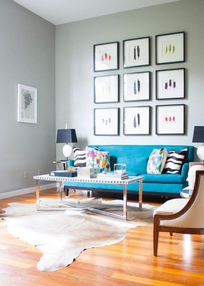 Blue Sofa Steals The Show