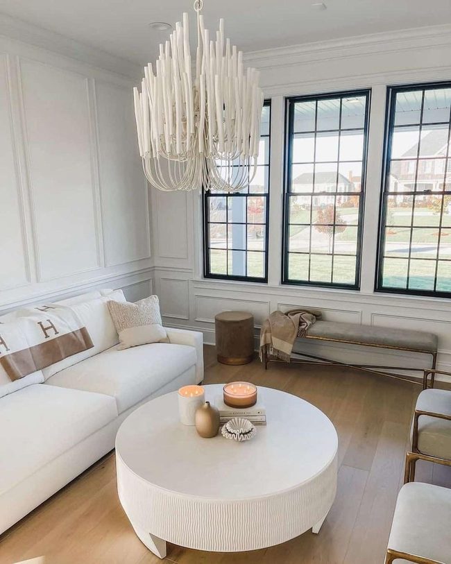 Circular Black And White Gathering Space