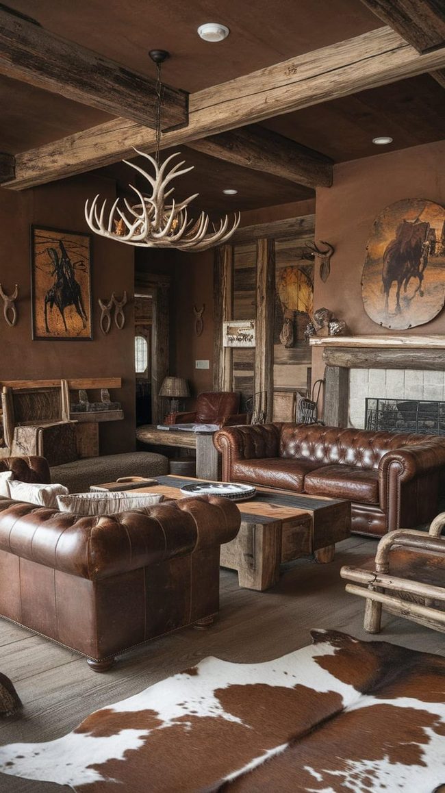 Wool, Cowhide, Faux Fur Mix