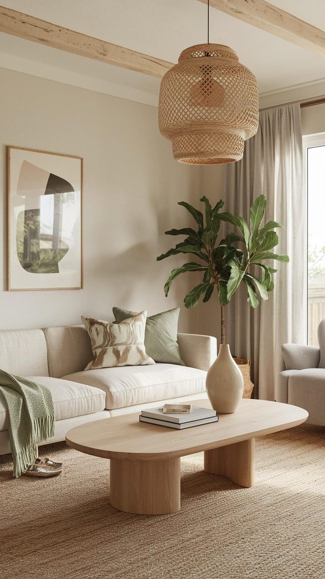 Light Wood And Natural Fiber Spring Retreat