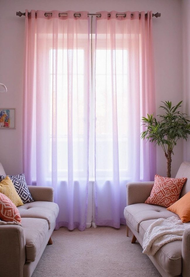 Gradient Sheer Curtains Fixture Show