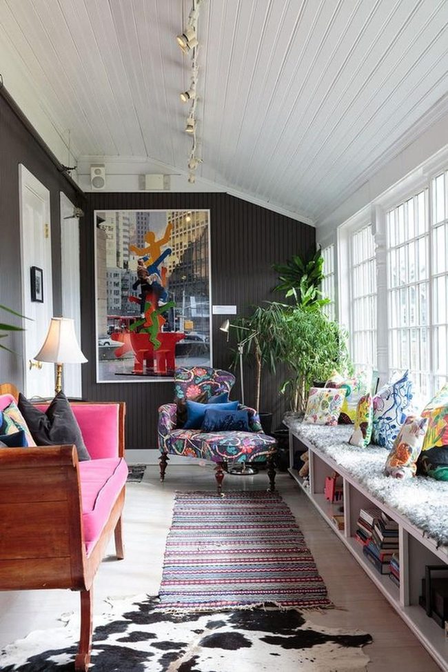 Pink Sofa Bright Window Nook