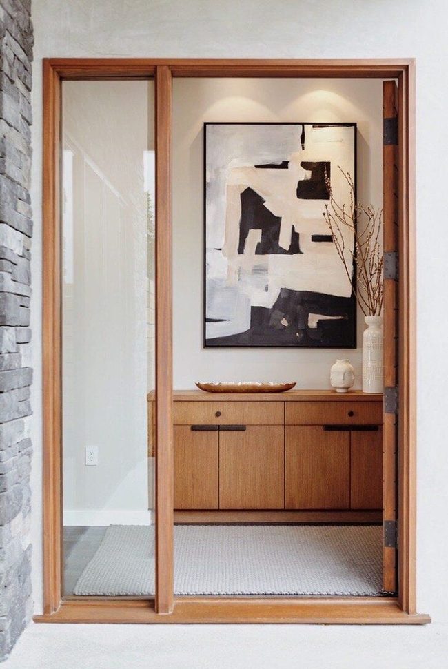 Dark Canvas Statement Entryway