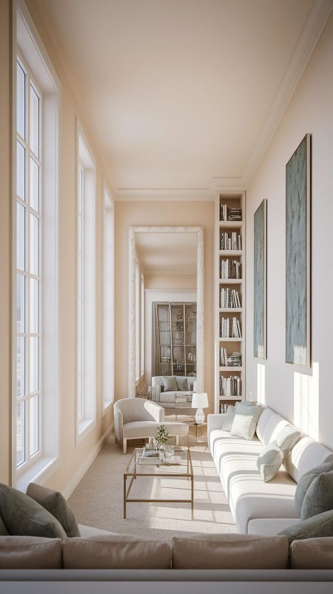Light Neutrals Open Narrow Spaces