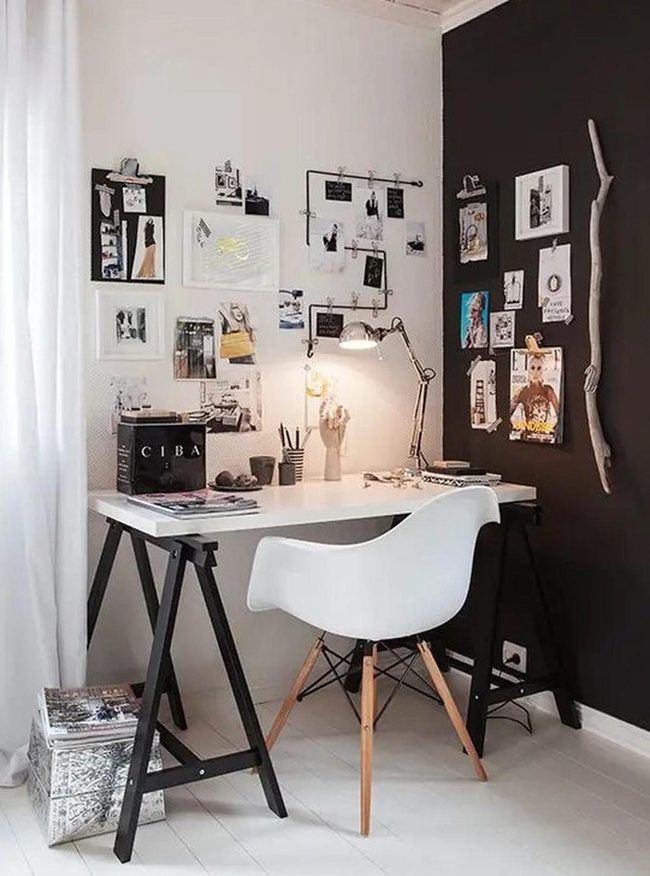 Dark Wall Displays Personal Artwork