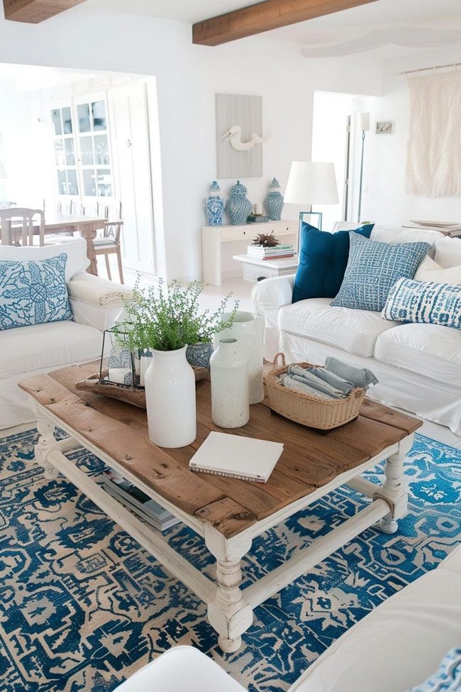 Blue And White Ceramic Vase Arrangements