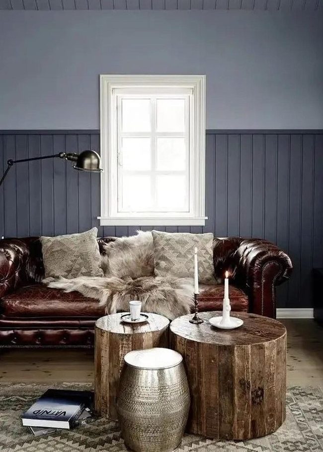 Brown Leather Meets Cool Metallic