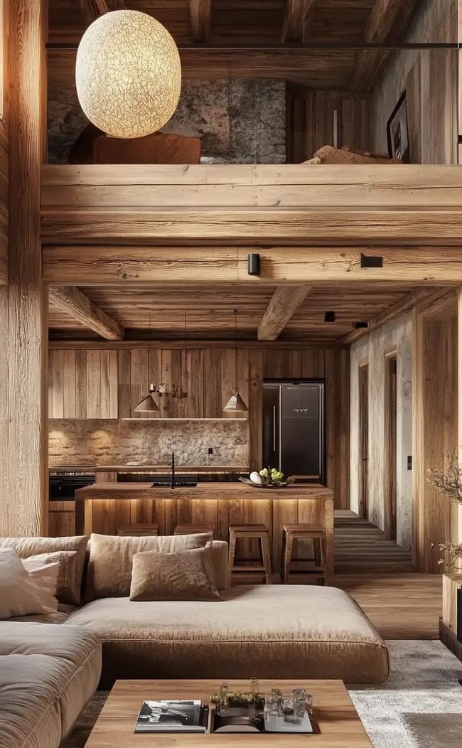 Solid Rustic Timber Grain Focal Points