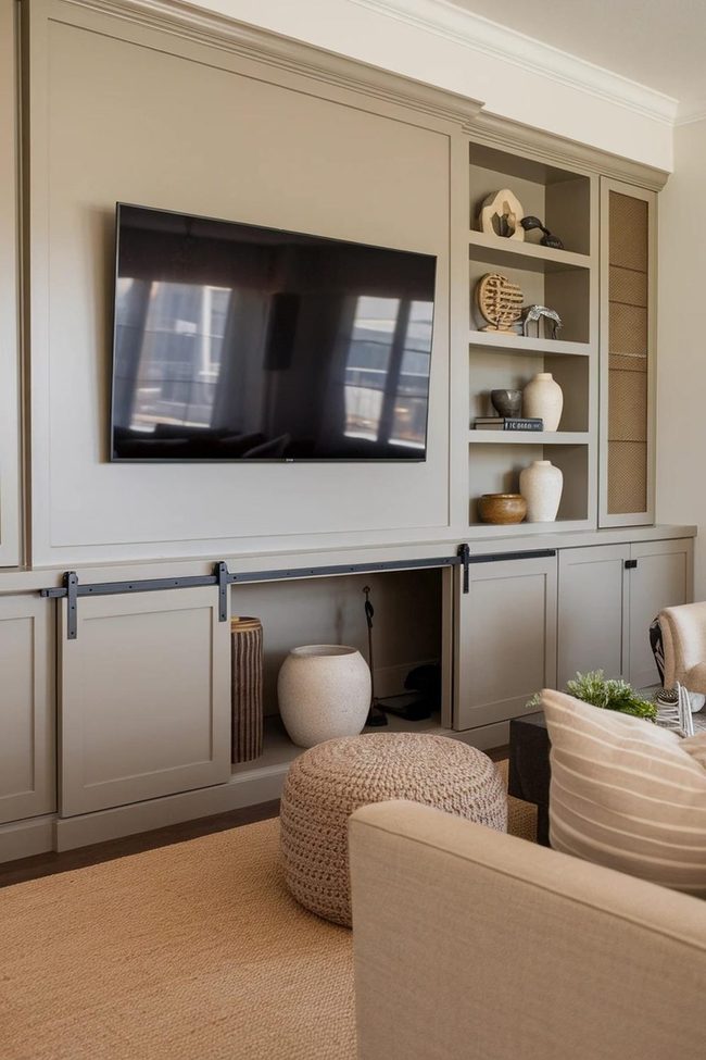 Seamless Push-Open Storage Cabinets