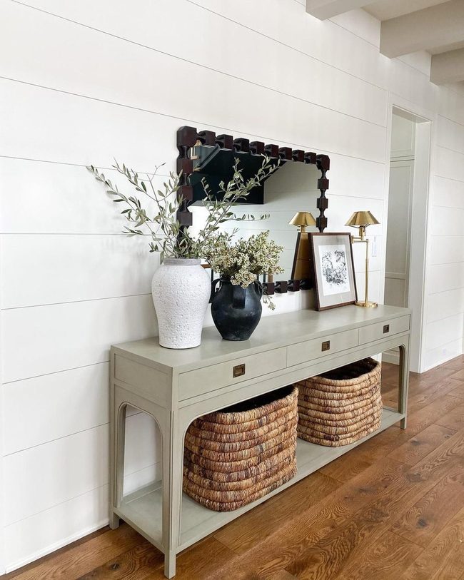 Wooden Console, Modern Farmhouse Edge