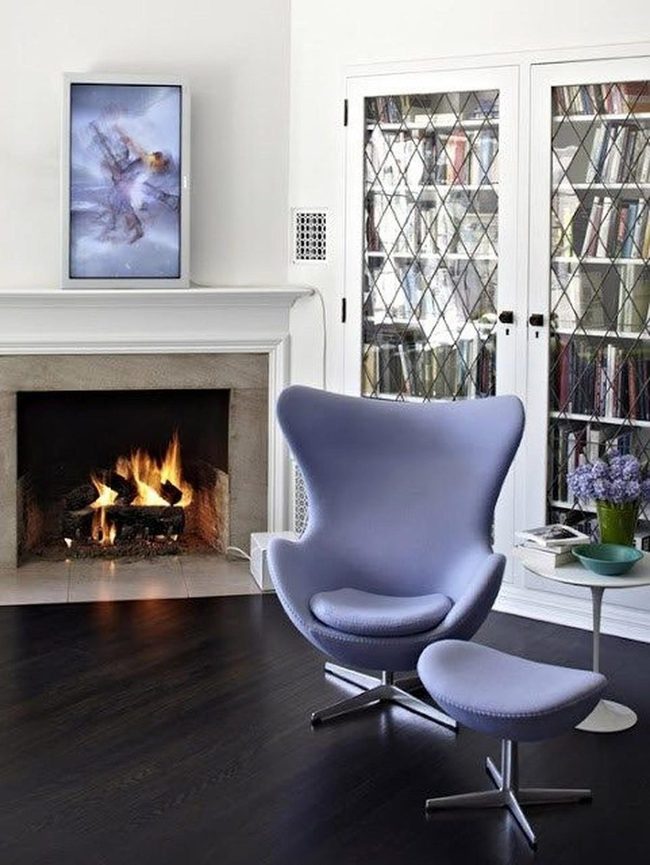 Cool Artwork Above Fireplace