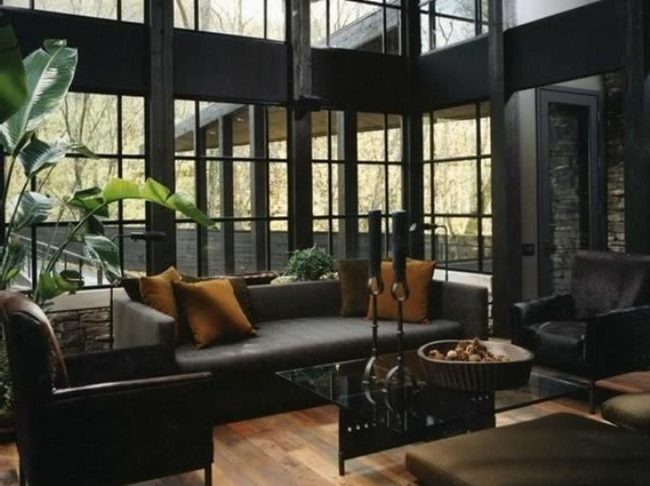 Sunlit Gray Sofa Orange Accents
