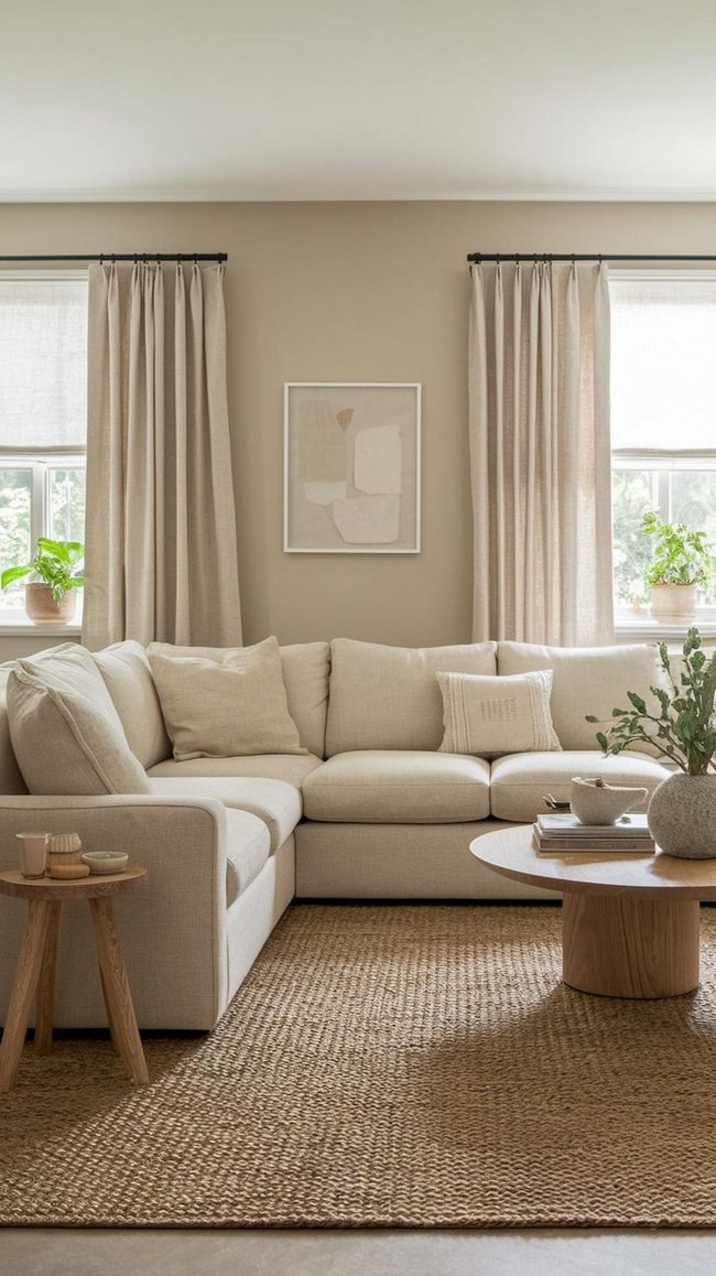 Gray Walls With Warm Wood Accents