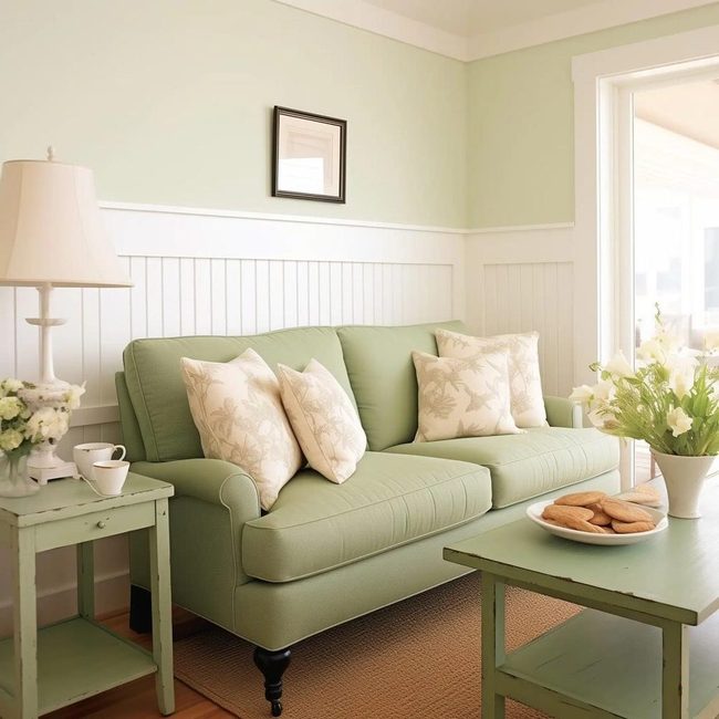 Sage Green Couch Cottage Living