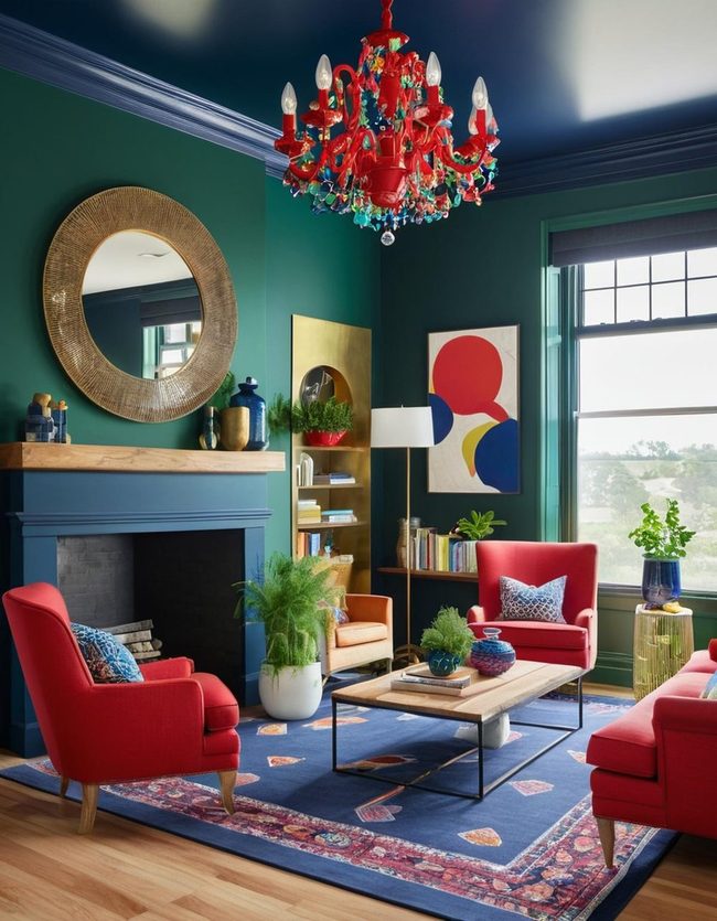 Deep Jewel Tones Transform Living Rooms