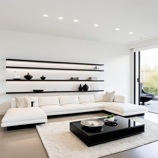White Minimalist Living Simplicity