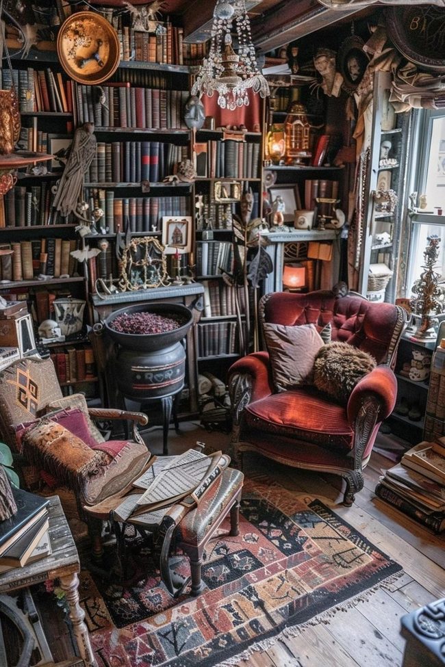 Red Velvet Witch'S Library