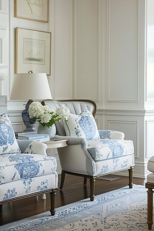 Blue Pattern Occasional Seating Collection