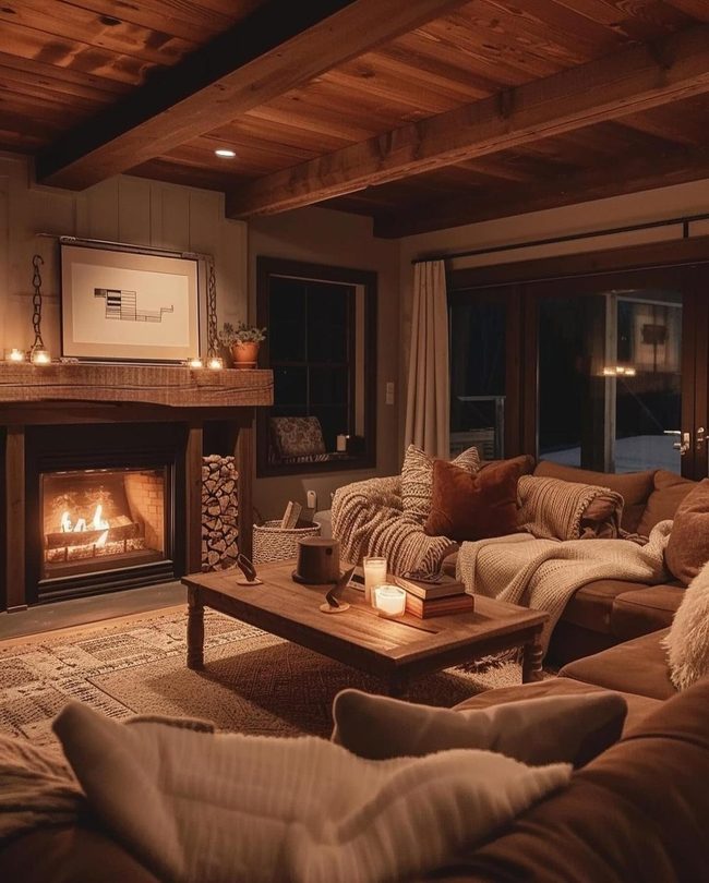 Fireplace And Wooden Beams Sanctuary