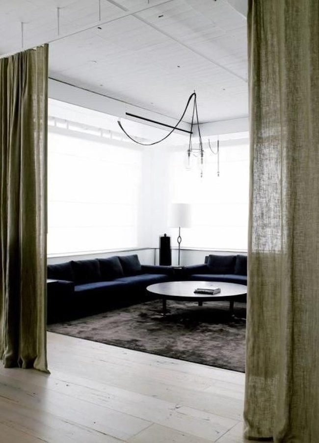 Dark Blue Corner Sofa Modern Living