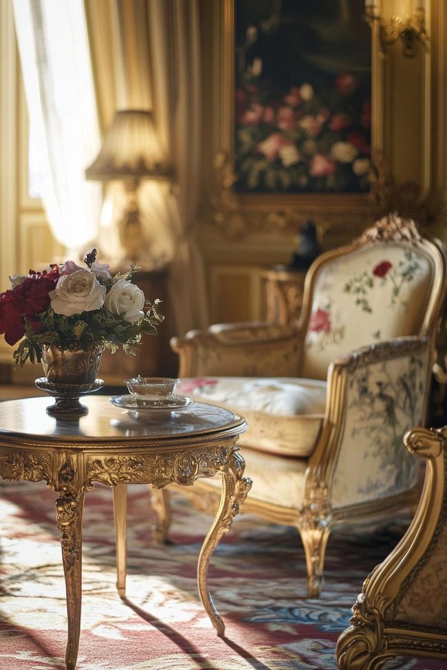 Ornate Brass Accent Furniture Elements