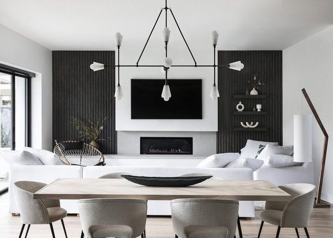 Black And White High Contrast Living