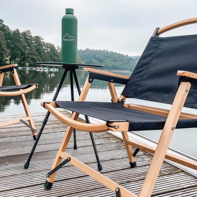 Natural Wood Chair By Water