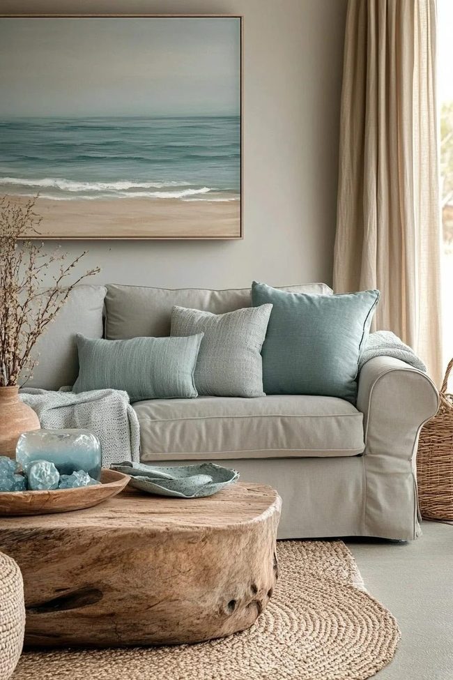 Ocean-Inspired Coastal Living Room