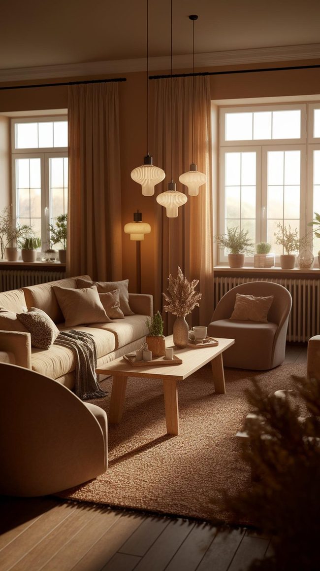 Beige And Terracotta Living Comfort
