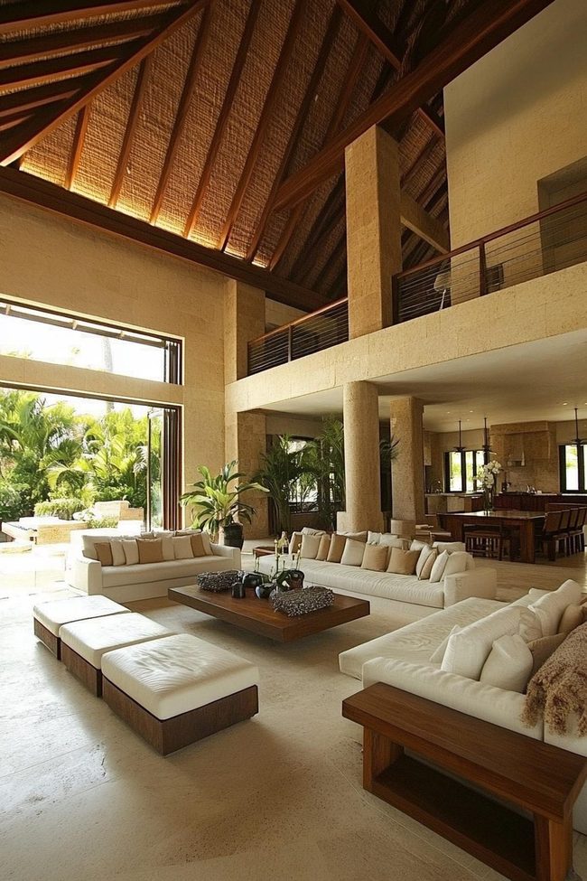 Aqua Blue Rattan Island Retreat