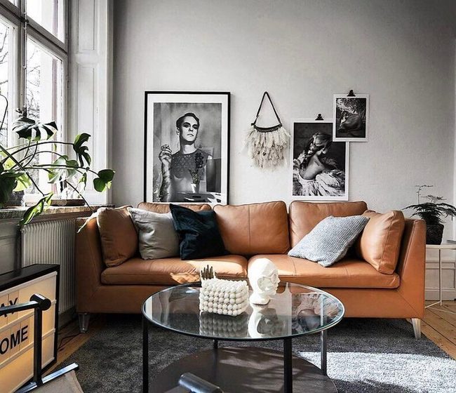 Caramel Leather Statement Piece