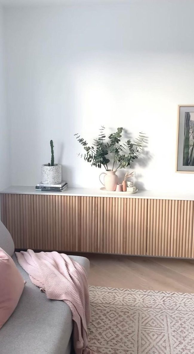 Natural Wood Walls, Fresh Green Statement