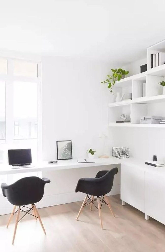 Black Chairs Define Modern Workspace