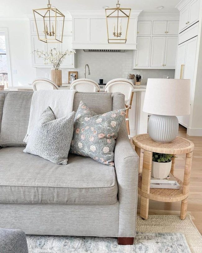 Woven Warmth Meets Gold Accents