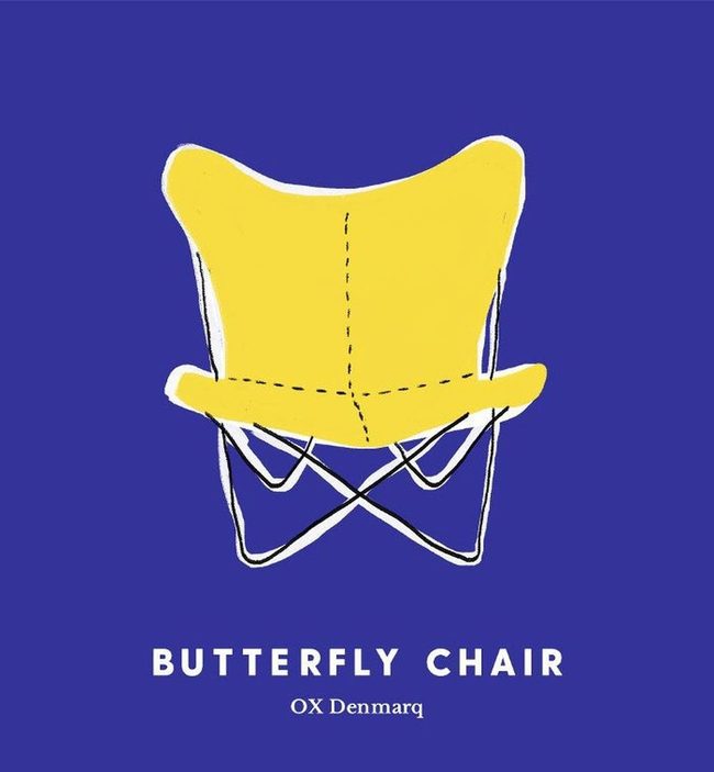 Black Leather Butterfly Chair Icon