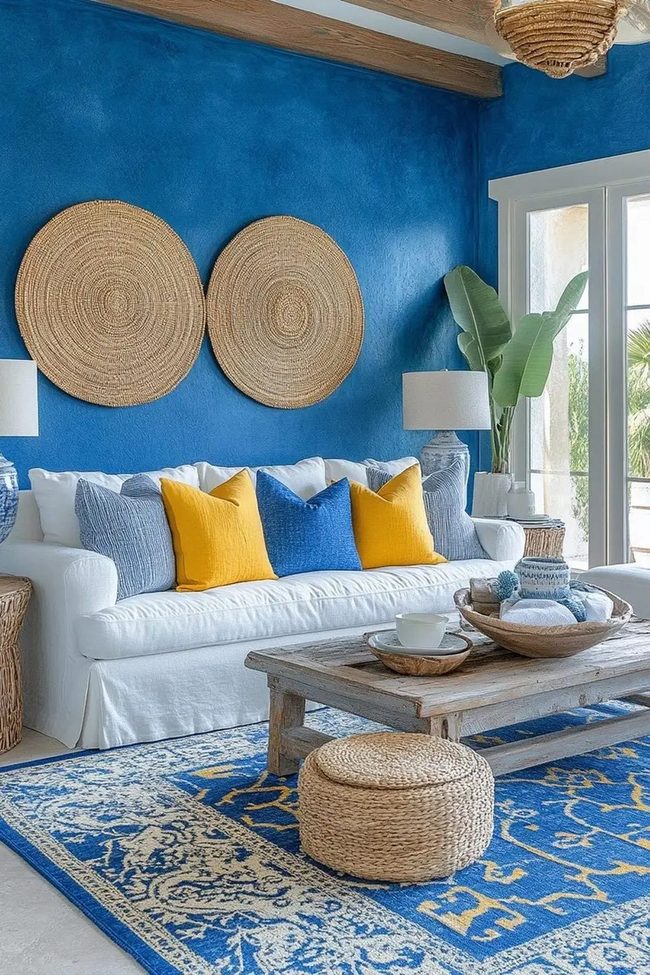 Sunny Blue Mediterranean Meets Terracotta