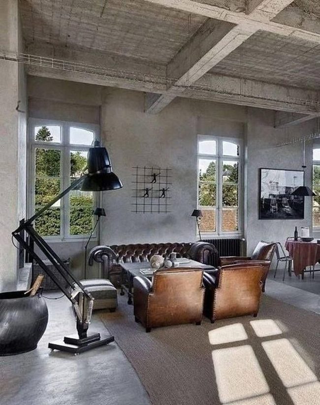 Raw Concrete Industrial Living