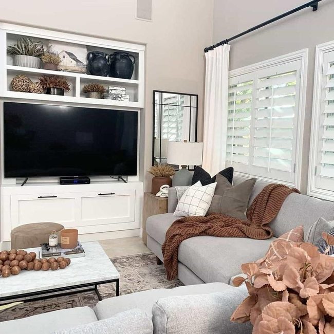 Gray Sectional With Marble Elegance