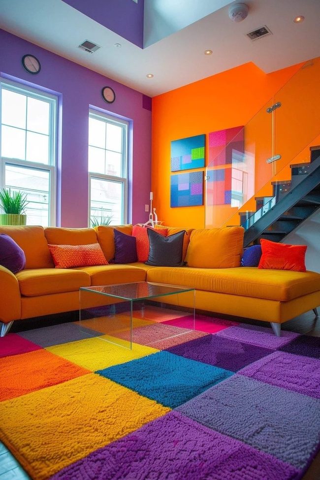 Bright Color Blocks Define Zones