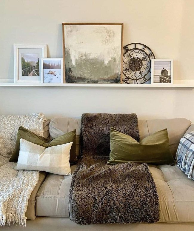Gray Sofa Winter Comfort
