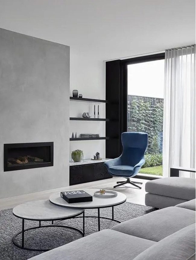Blue Armchair Statement Window Room