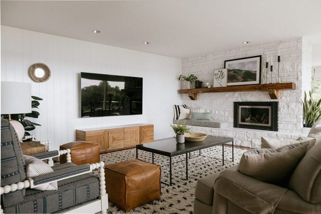 Painted Brick Depth, Neutral Tones