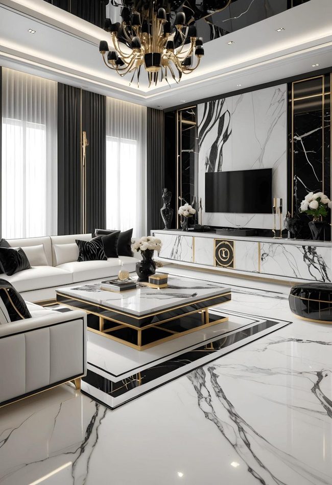 Polished Black And White Luxury