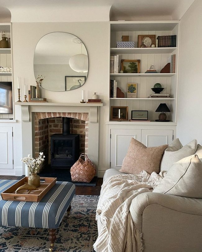 Brick And Cream Modern Living