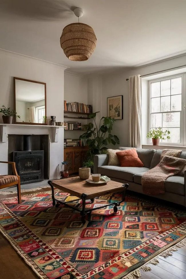 Geometric Kilim Patterns In Rich Colors
