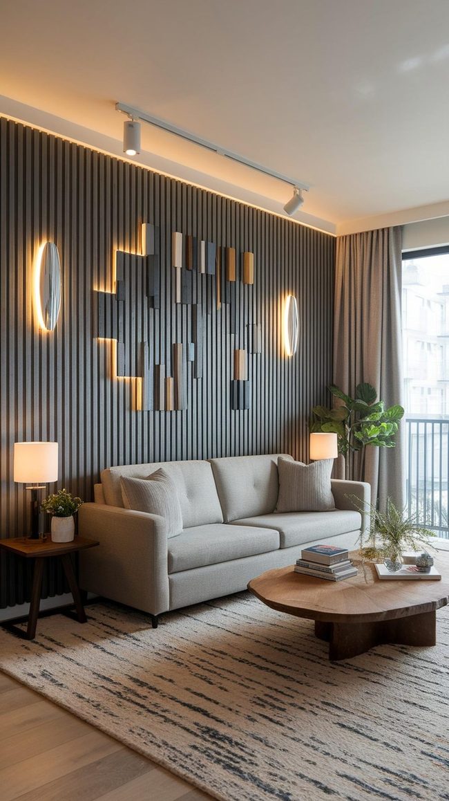 Oversized Art And Fluted Panels