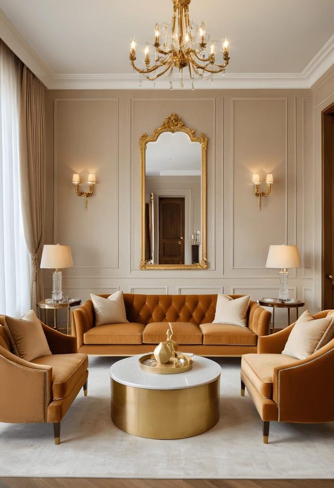 Burnt Orange And Gold Luxury