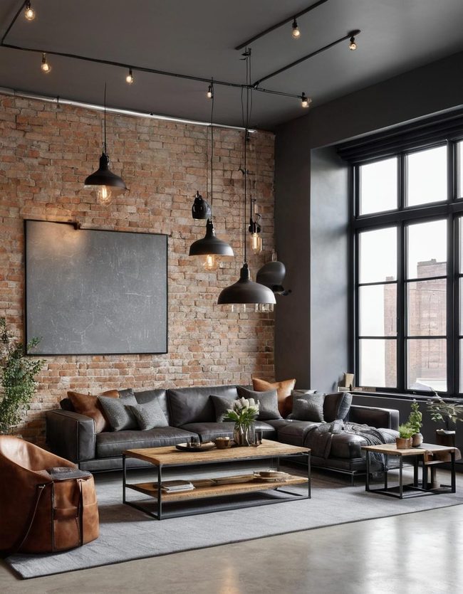 Grey Brick Industrial Warehouse